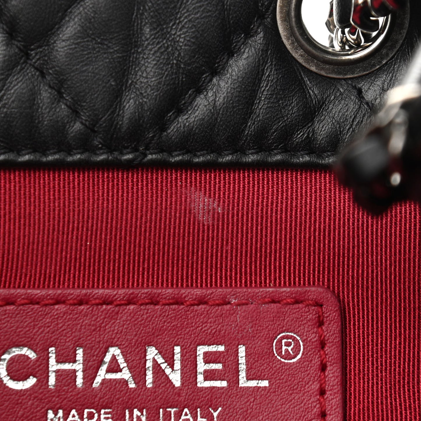 Aged Calfskin Quilted Gabrielle Backpack Black