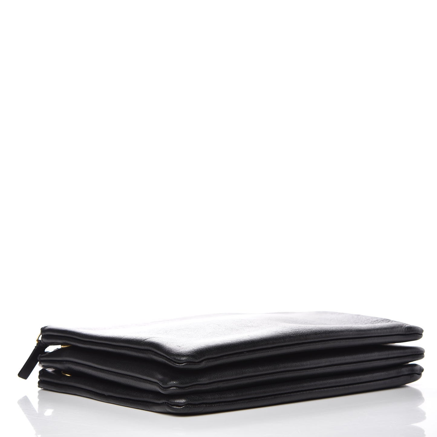 Lambskin Large Trio Crossbody Bag Black