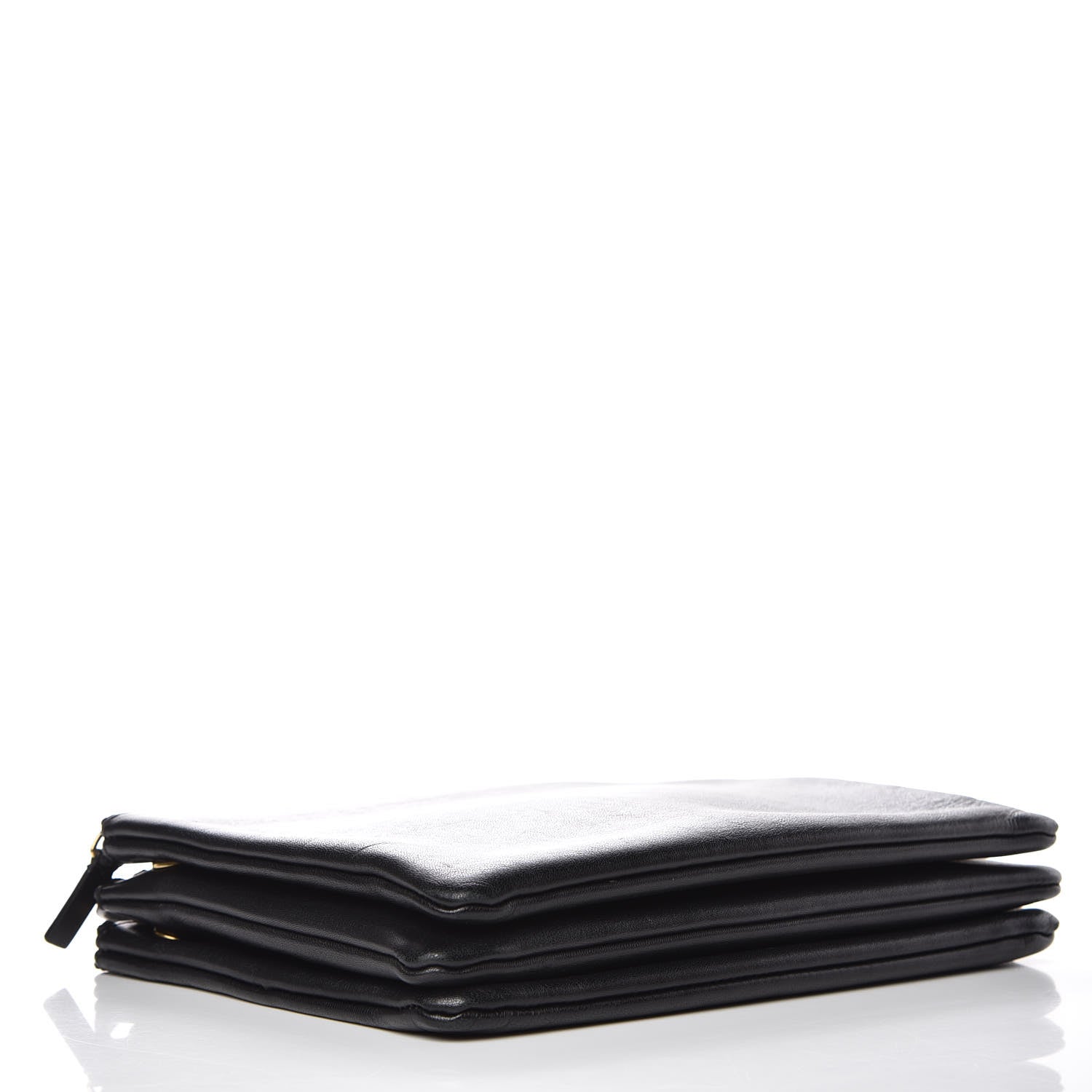 Celine Lambskin Large Trio Crossbody Bag Black 4 of 13