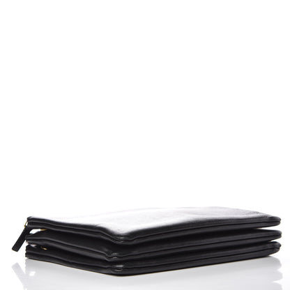 Celine Lambskin Large Trio Crossbody Bag Black 4 of 13