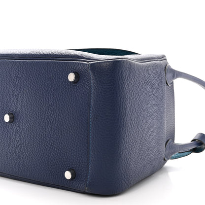 Hermes Taurillon Clemence Verso Lindy 30 Bleu Saphir Bleu Izmir 10 of 10