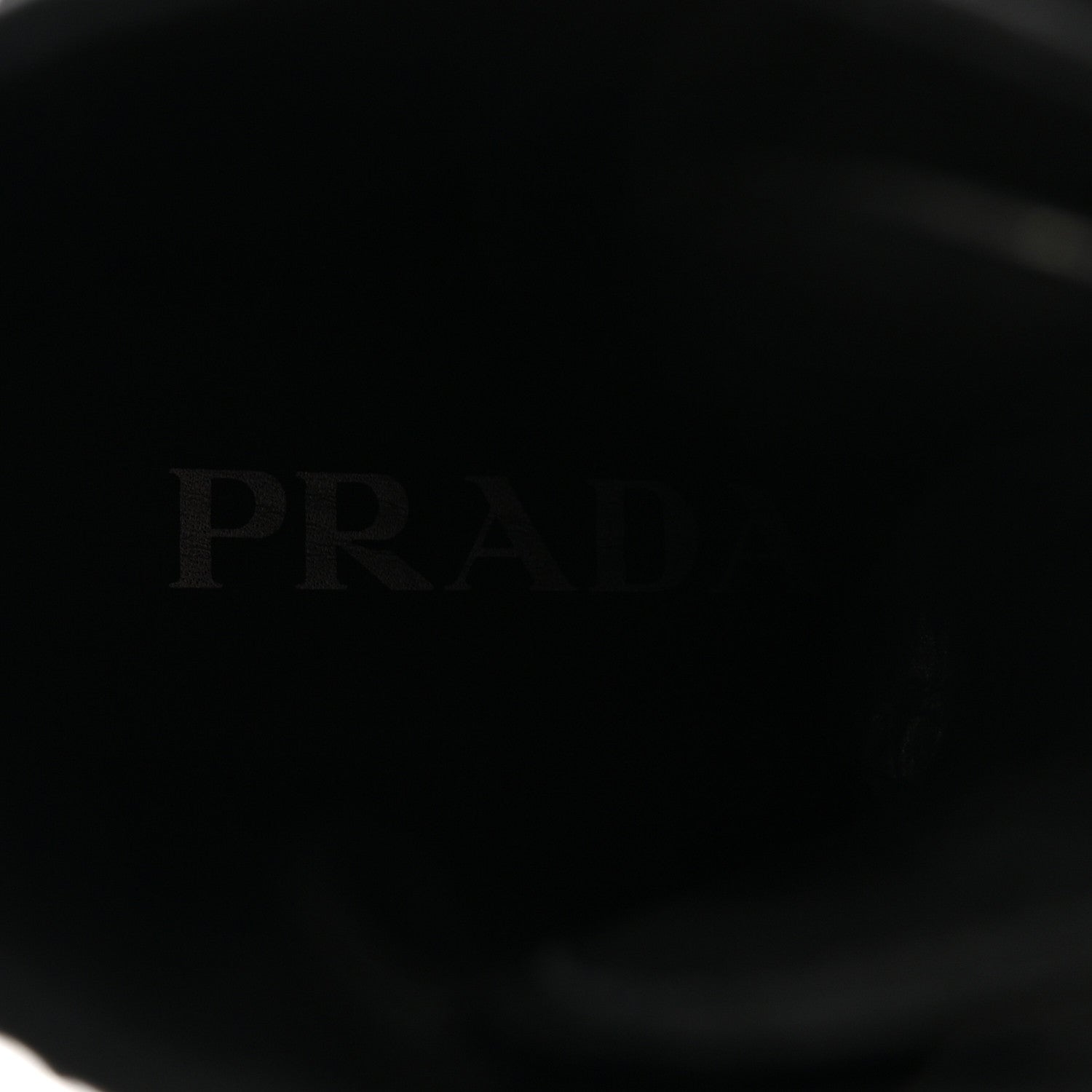 Prada Spazzolato Rois Nylon Metal Triangle Logo Monolith Pouch Pocket 55mm Boots 37 Black 8 of 10