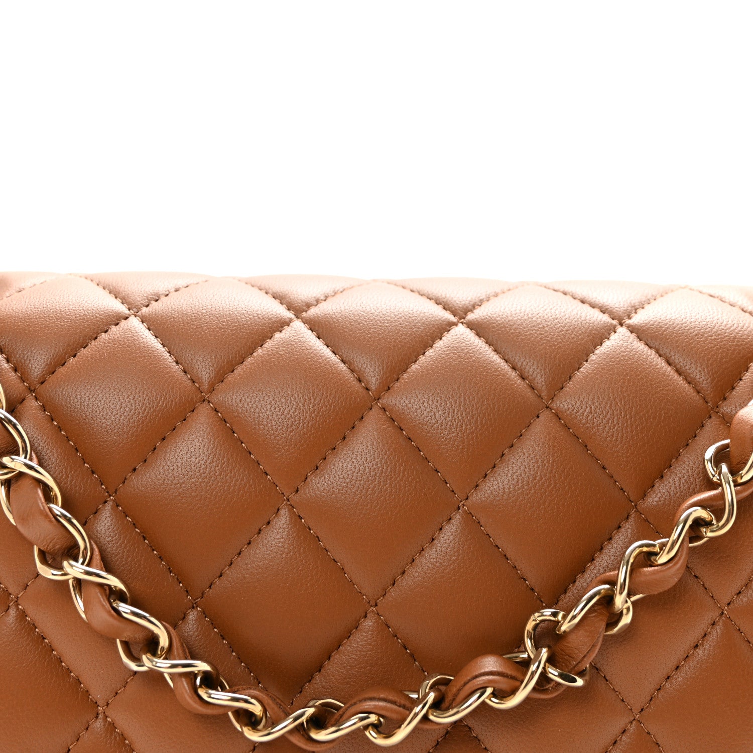 Chanel Lambskin Quilted Medium Double Flap Brown 8 of 11