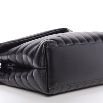 Saint Laurent Calfskin Y Quilted Monogram Medium Loulou Chain Satchel Black 6 of 13