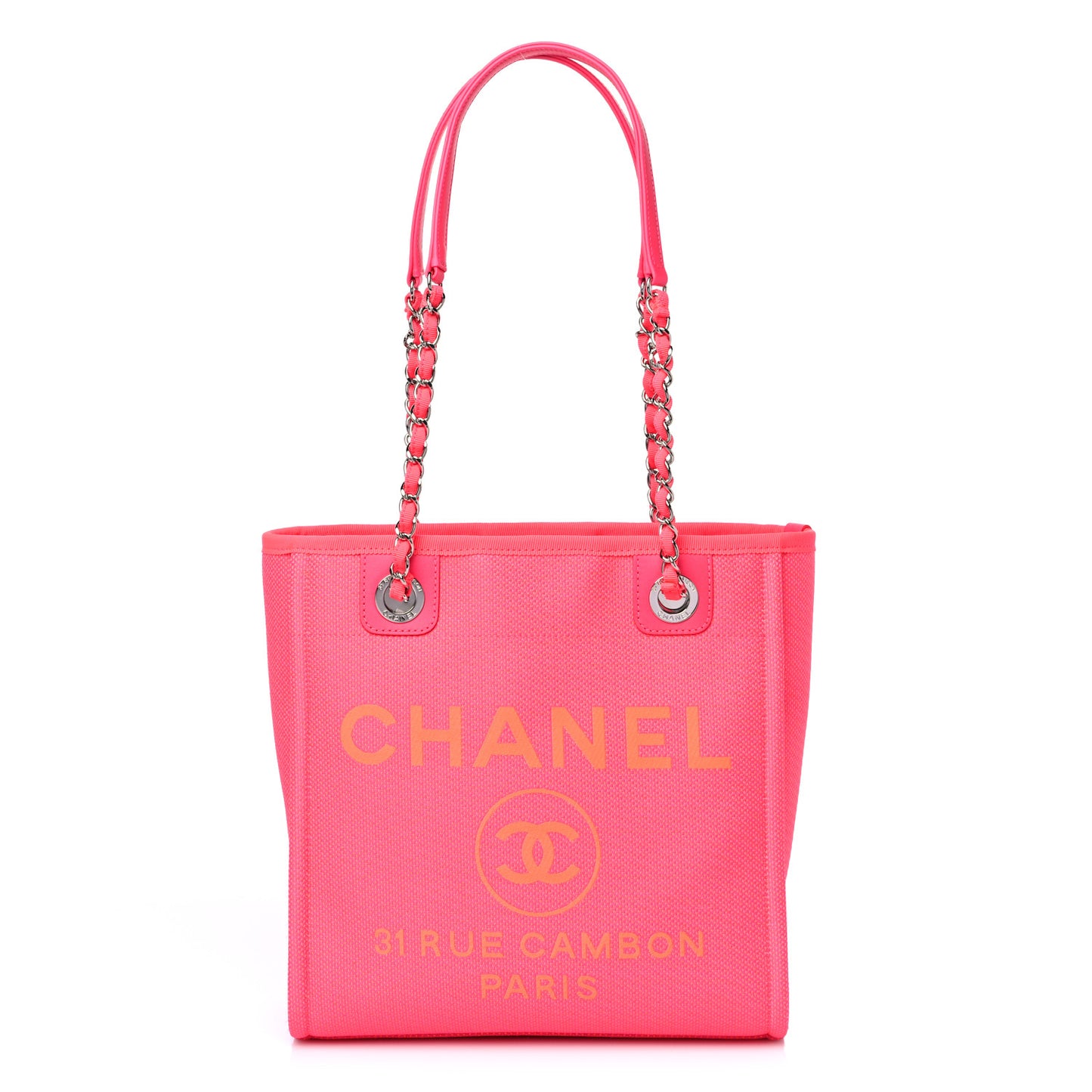 Mixed Fibers Mini Deauville Tote Pink Orange