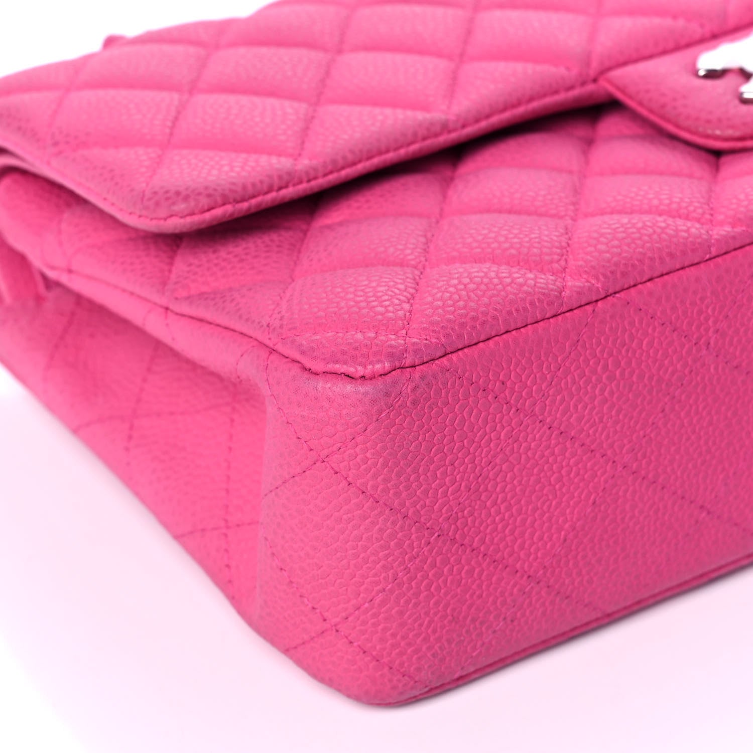 Chanel Iridescent Caviar Quilted Medium Double Flap Pink 9 of 11