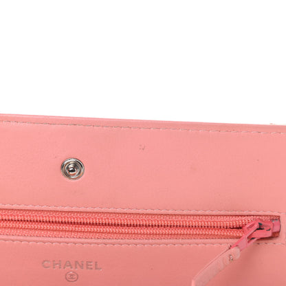 Chanel Patent Quilted Wallet On Chain WOC Coral 12 of 13