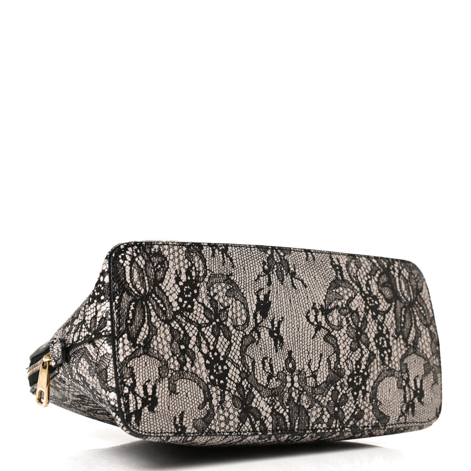 Dolce & Gabbana Dauphine Lace Print Cosmetic Pouch Black 4 of 9