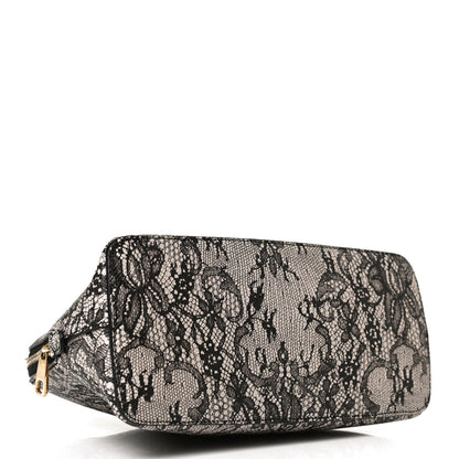 Dolce & Gabbana Dauphine Lace Print Cosmetic Pouch Black 4 of 9