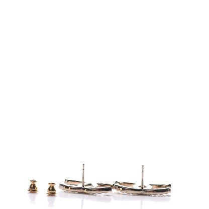 Chanel Crystal CC Large Stud Earrings Gold 3 of 4