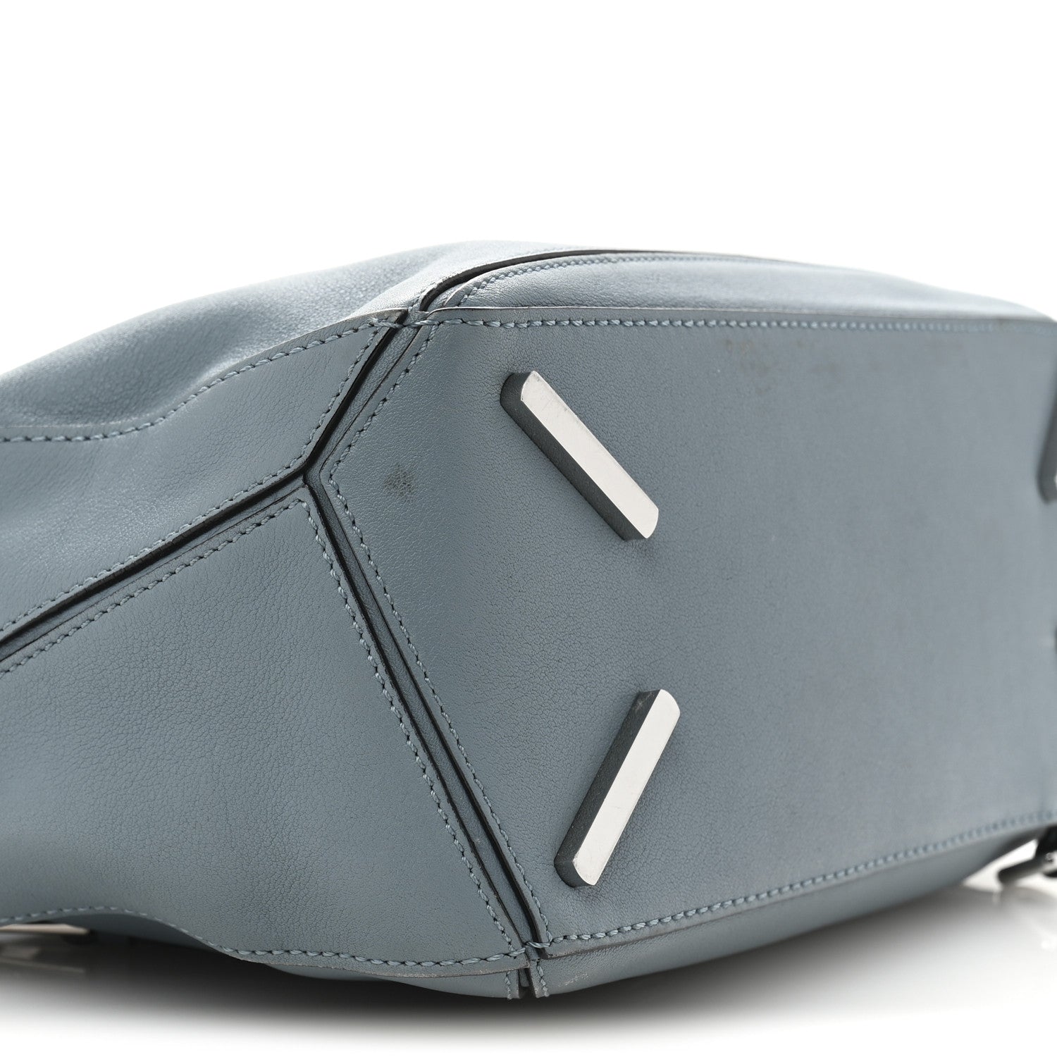 Loewe Calfskin Small Puzzle Bag Stone Blue 9 of 14