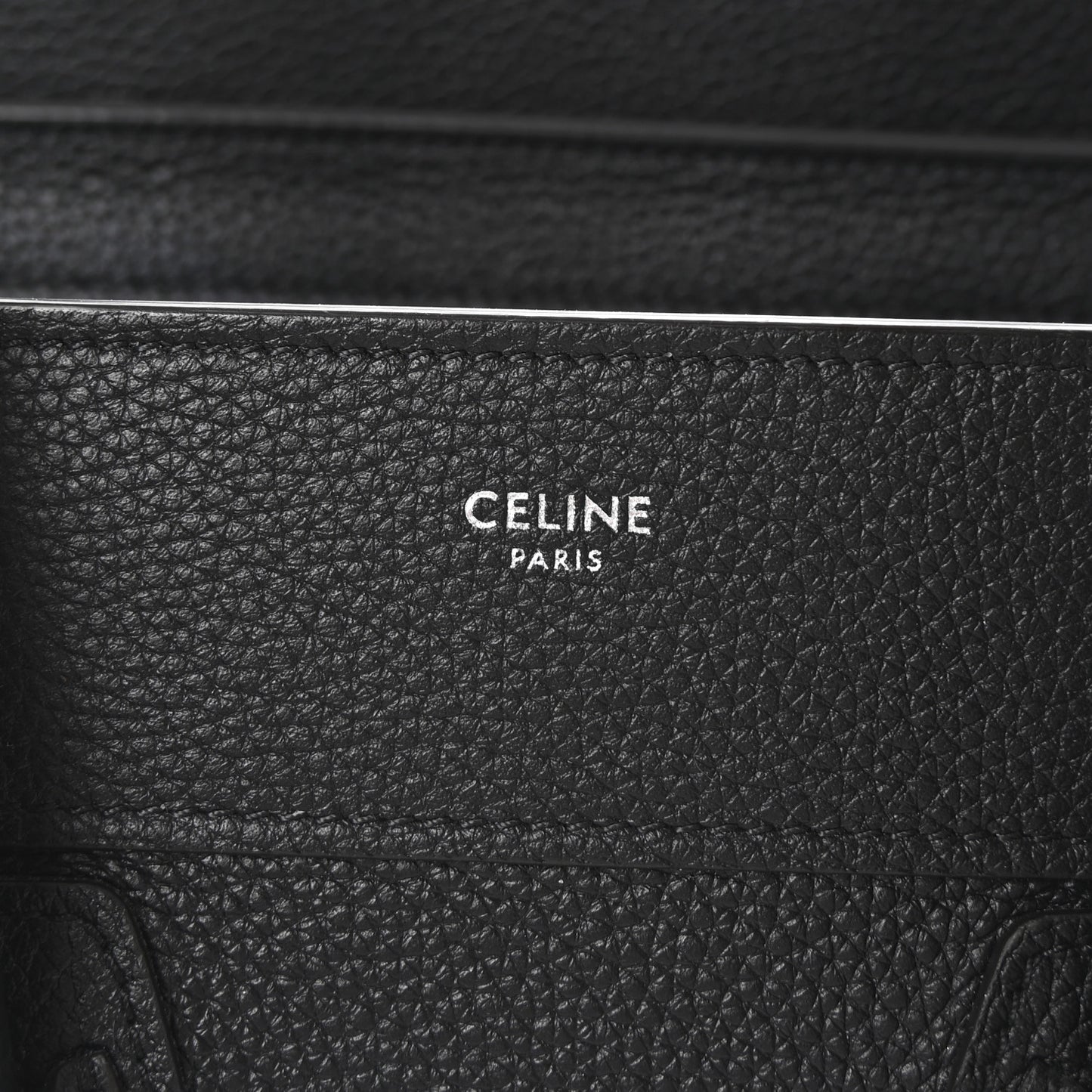 Drummed Calfskin Micro Luggage Black