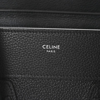 Celine Drummed Calfskin Micro Luggage Black 6 of 10