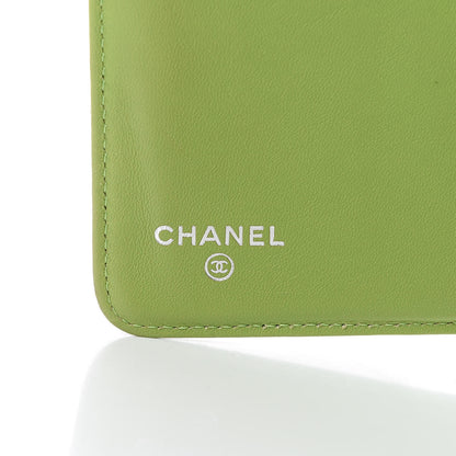 Chanel Patent Quilted Brilliant Zipped Pocket Wallet Green 6 of 18