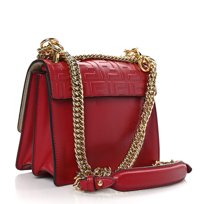 Fendi Vitello Liberty FF 1974 Embossed Small Kan I Shoulder Bag Fragola 3 of 9