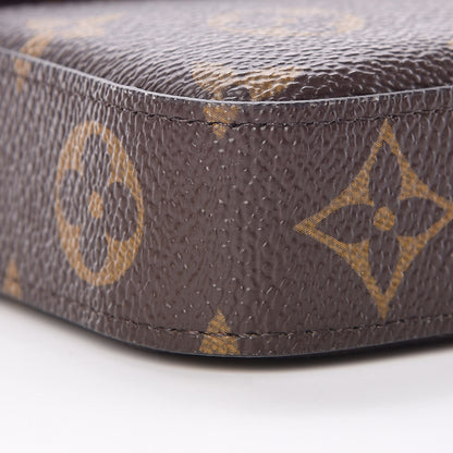 Louis Vuitton Monogram Pochette Felicie Chain Wallet Fuchsia 13 of 15