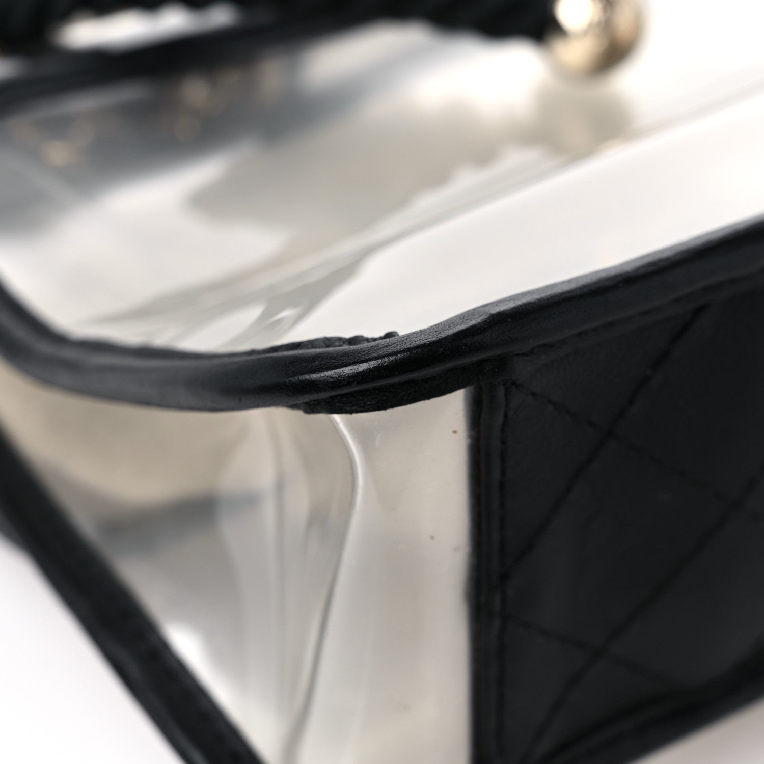 Chanel Lambskin PVC Sand By The Sea Flap With Pearl Strap Black 10 of 11