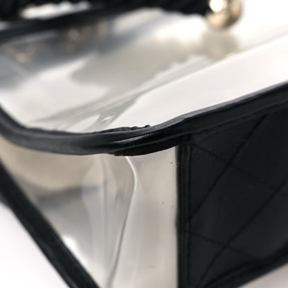 Chanel Lambskin PVC Sand By The Sea Flap With Pearl Strap Black 10 of 11