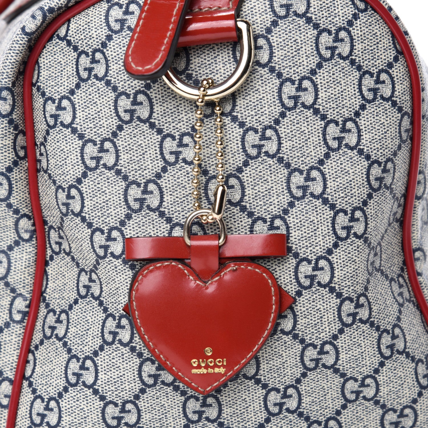 Gucci GG Plus Monogram Tattoo Heart Medium Joy Boston Red 8 of 11