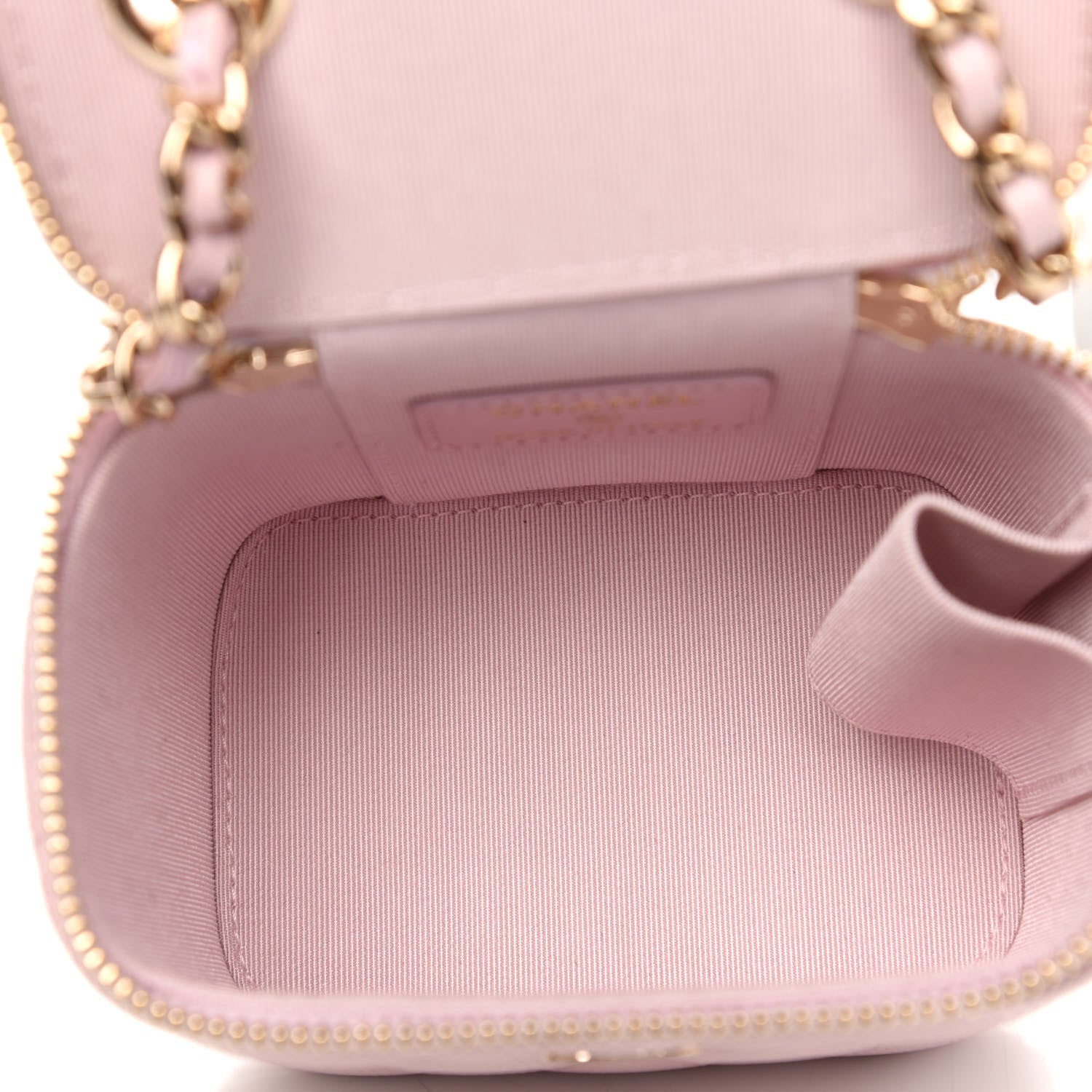 Chanel Caviar Quilted Mini Vanity Case With Chain Light Pink 5 of 11