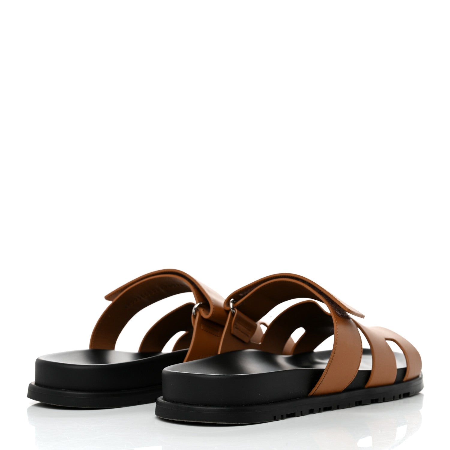 Hermes Calfskin Mens Chypre Sandals 44 Gold 4 of 9