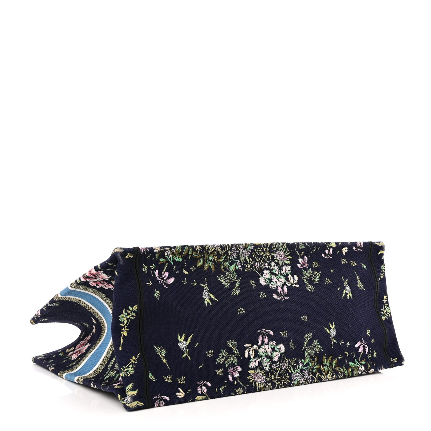 Canvas Embroidered Large D-Constellation Book Tote Blue Multicolor