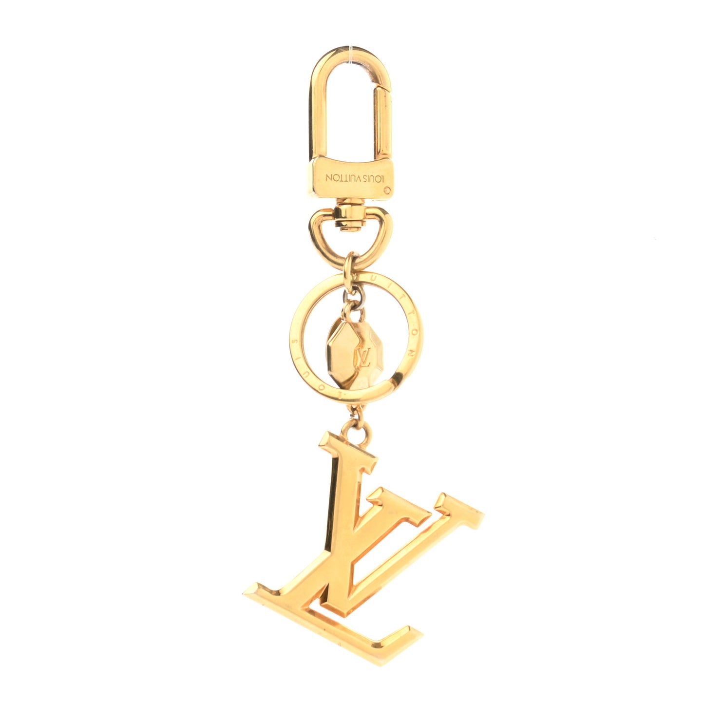 LV Facettes Bag Charm Key Holder Gold