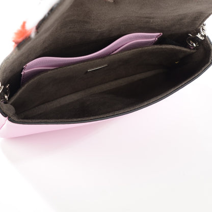 Fendi Nappa Rabbit Fox Fur Micro Buggie Baguette Lavanda 5 of 8