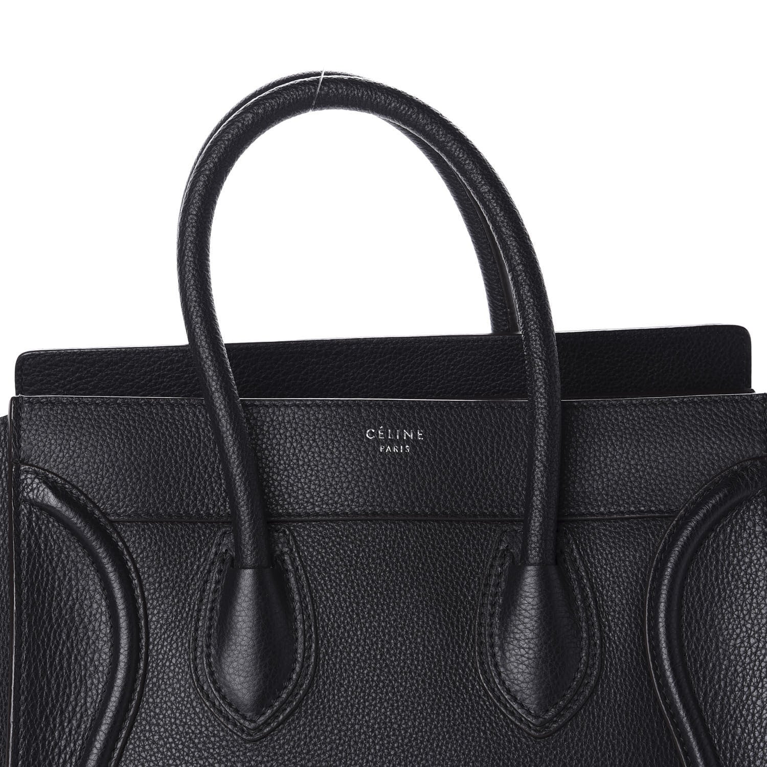 Celine Drummed Calfskin Mini Luggage Black 11 of 11