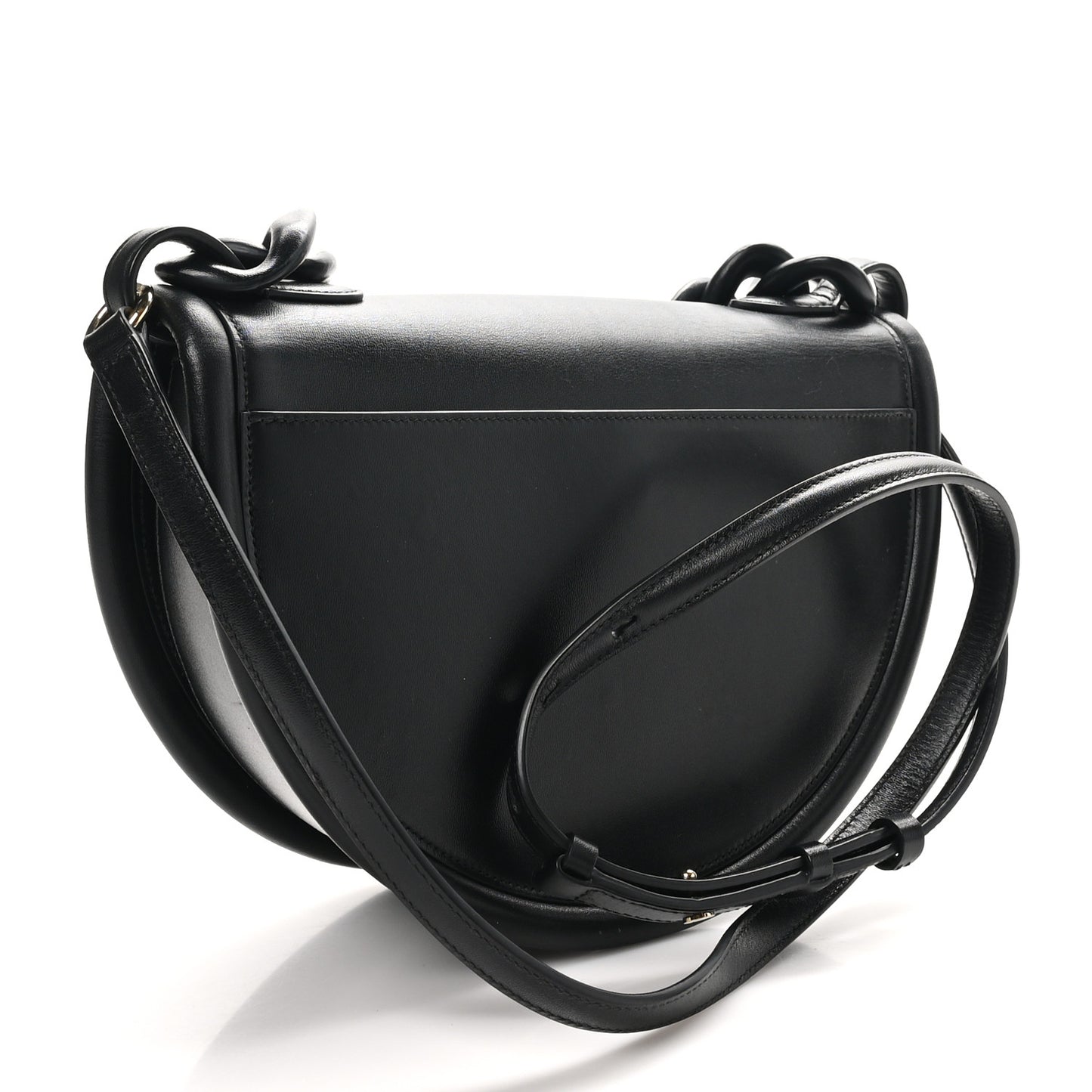 Calfskin Aura Shoulder Bag Black