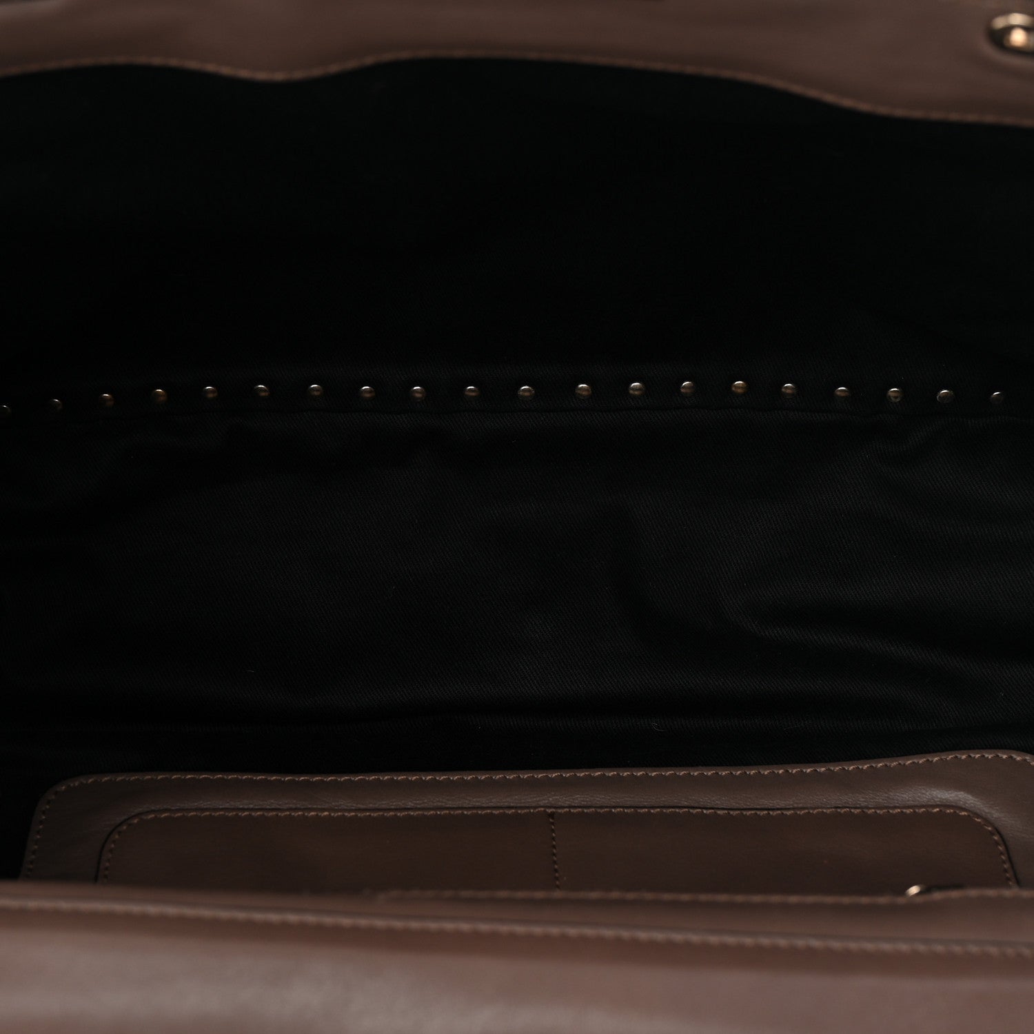 Valentino Garavani Calf Hair Feather Medium Rockstud Tote Brown 5 of 11