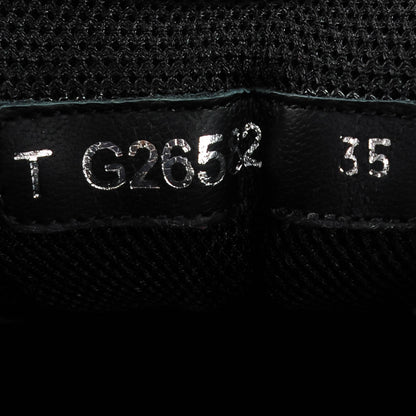 Chanel Suede Tweed Goatskin CC Sneakers 35 Black 7 of 7