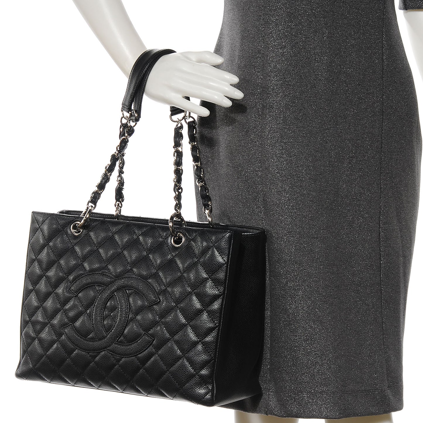Caviar Grand Shopping Tote GST Black