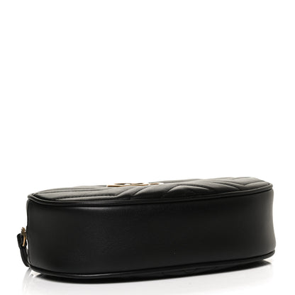 Gucci Calfskin Matelasse GG Marmont Belt Bag 75 30 Black 4 of 13