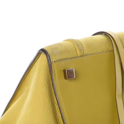 Celine Nubuck Medium Phantom Luggage Chartreuse 7 of 10
