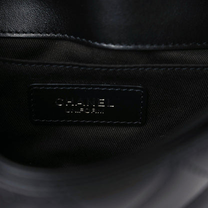 Chanel Calfskin Quilted CC Uniform Flap Belt Bag Black 9 of 12