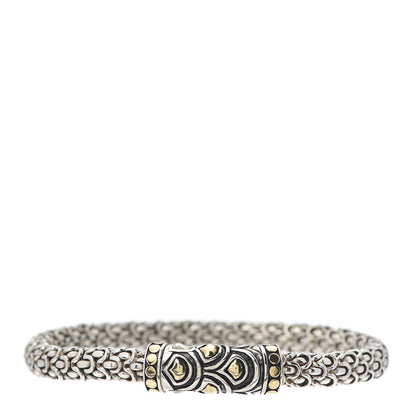 John Hardy Sterling Silver 18K Yellow Gold 6mm Naga Station Bracelet 1 of 6