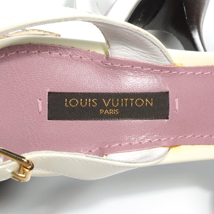 Louis Vuitton Monogram Fleur Flower Slingback Heels 36 5 of 7