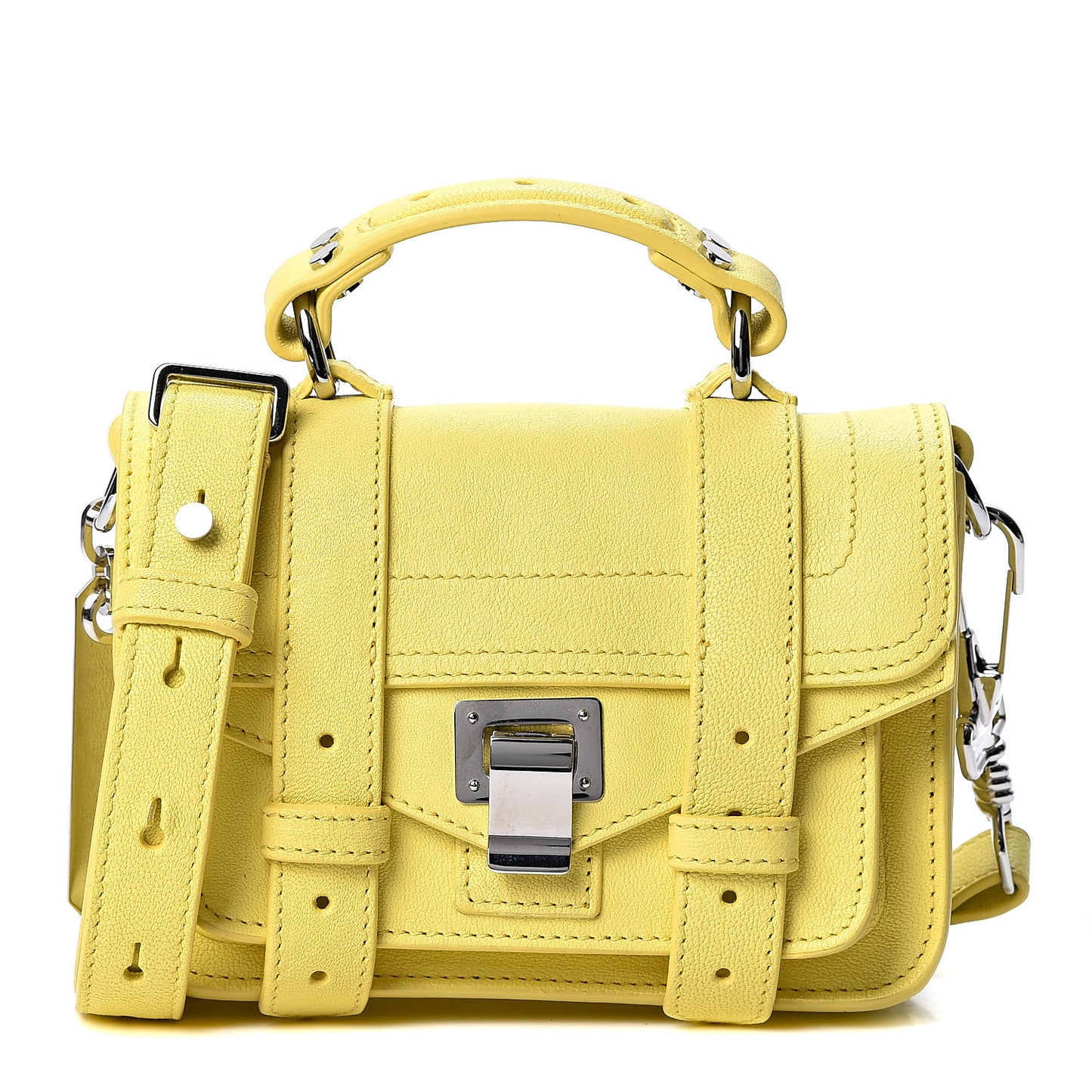 Lambskin Micro PS1 Satchel Canary Yellow