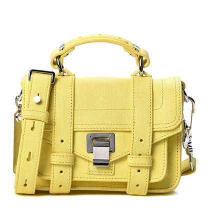 Proenza Schouler Lambskin Micro PS1 Satchel Canary Yellow 1 of 8