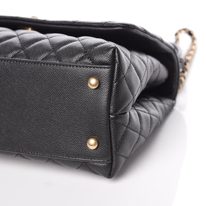 Chanel Caviar Quilted Small Coco Handle Flap Black 9 of 10