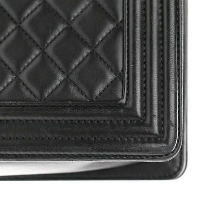 Chanel Lambskin Quilted Medium Boy Flap Black 13 of 13