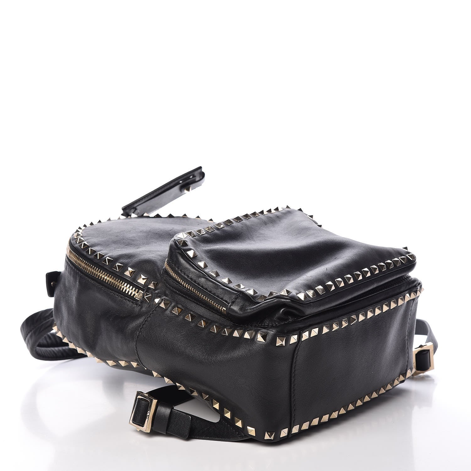 Valentino Garavani Vitello Medium Rockstud Backpack Black 4 of 13