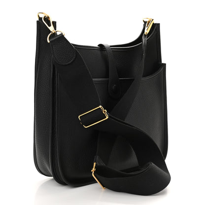 Hermes Taurillon Clemence Evelyne III PM Black 3 of 10