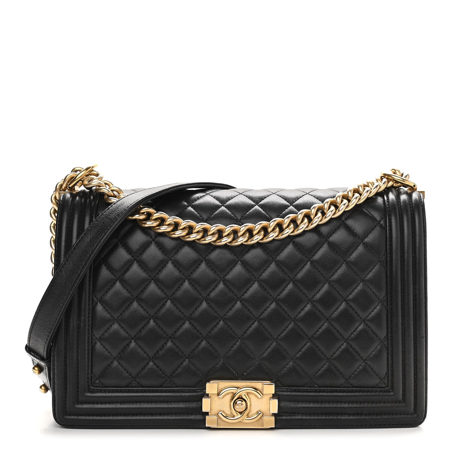 Chanel Lambskin Quilted New Medium Boy Flap Black 1 of 13