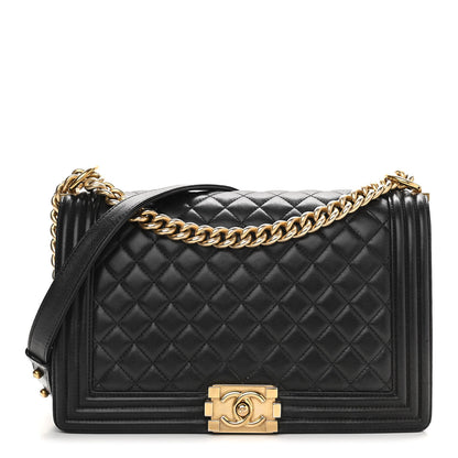 Chanel Lambskin Quilted New Medium Boy Flap Black 1 of 13