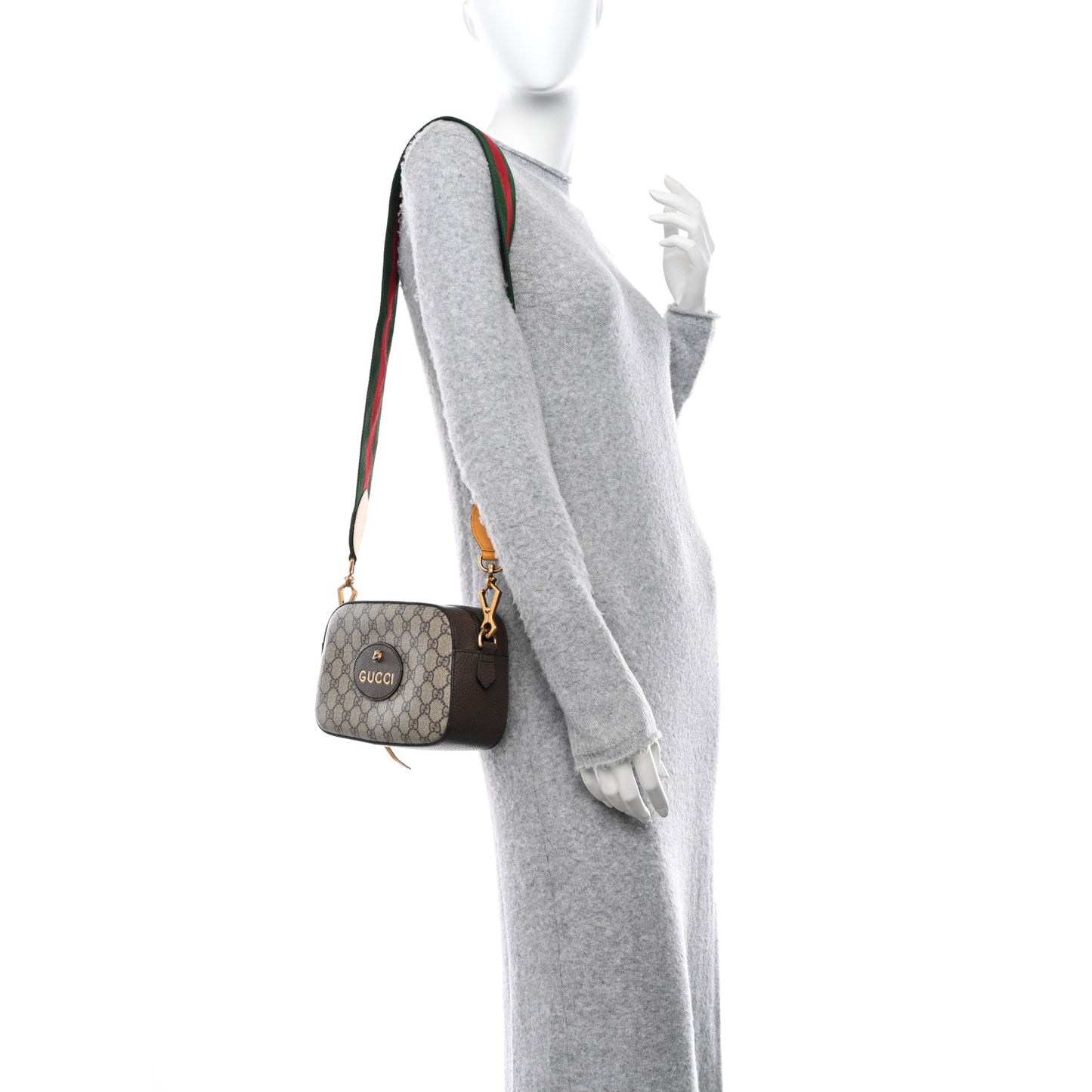GG Supreme Monogram Web Neo Vintage Shoulder Bag Beige New Acero Crop