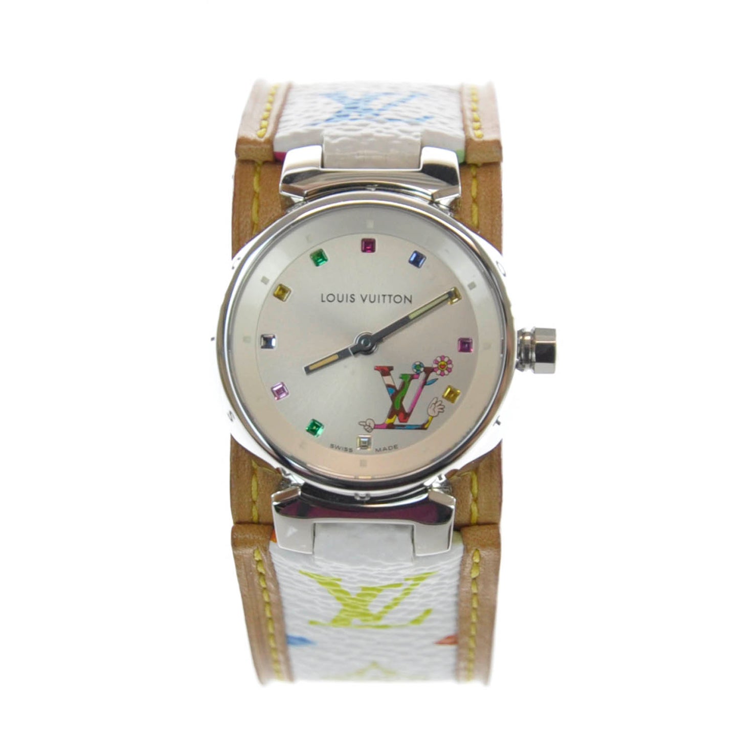 Stainless Steel Monogram Multicolor 28mm Tambour Murakami Quartz Watch