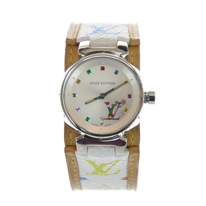 Louis Vuitton Stainless Steel Monogram Multicolor 28mm Tambour Murakami Quartz Watch 1 of 10