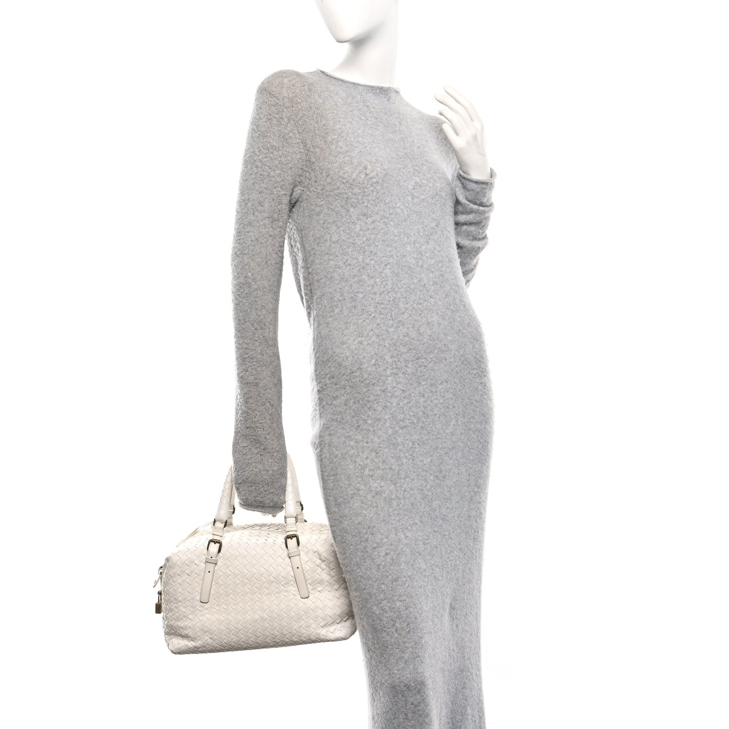 Bottega Veneta Nappa Intrecciato Montaigne Bag White 2 of 9